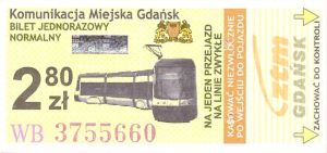 Bilet Gdańsk 2,80