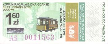 Bilet Gdańsk 1,60