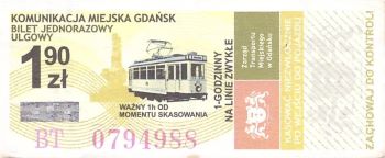 Bilet Gdańsk 1,90