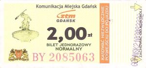 Bilet Gdańsk 2,00 neptun