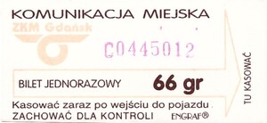 Bilet Gdańsk 66