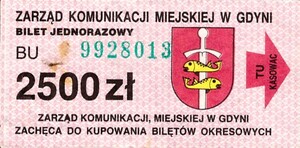 Bilet Gdynia 2500