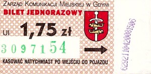 Bilet Gdynia 1,75