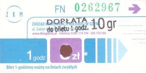 Bilet Gdynia 3 przebitka