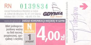 Bilet Gdynia 4,00