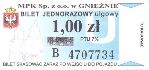 Bilet Gniezno 1,00