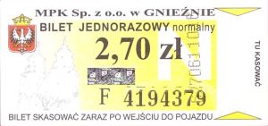 Bilet Gniezno 2,70