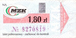 Bilet Gorzów Wielkopolski 1,80