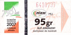 Bilet Gorzów Wielkopolski 95