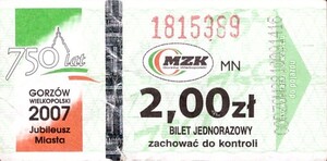 Bilet Gorzów Wielkopolski 2,00