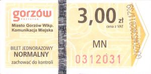 Bilet Gorzów Wielkopolski 3,00