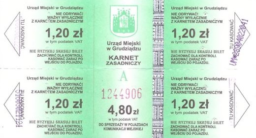Bilet Grudziądz 4,80