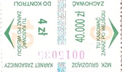 Bilet Grudziądz 4/40 000