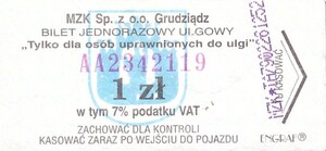 Bilet Grudziądz 1