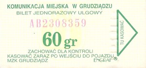 Bilet Grudziądz 60
