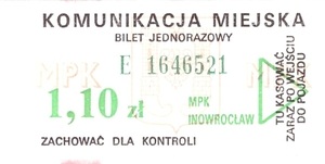 Bilet Inowrocław 1,10