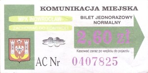 Bilet Inowrocław 2,60