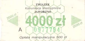 Bilet Jaworzno 4000 + 500
