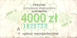 Bilet Jaworzno 4000 + 500 