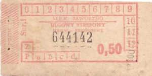 Bilet Jaworzno 0,50