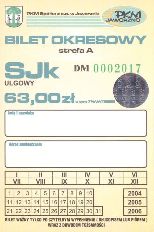Bilet Jaworzno 63