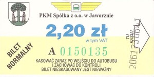 Bilet Jaworzno 2,20