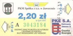 Bilet Jaworzno 2,20
