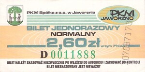 Bilet Jaworzno 2,60