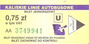 Bilet Kalisz 0,75