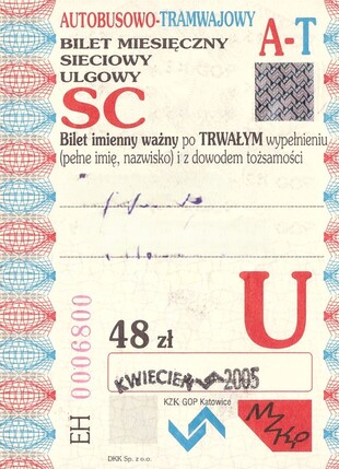 Bilet Katowice 04 2005