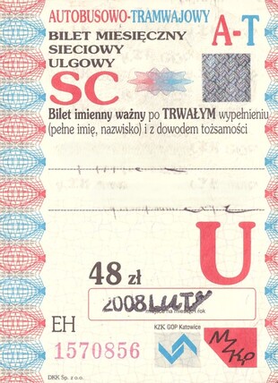 Bilet Katowice 02 2008
