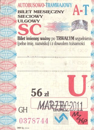 Bilet Katowice 03 2011