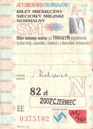 Bilet Katowice 06 2007