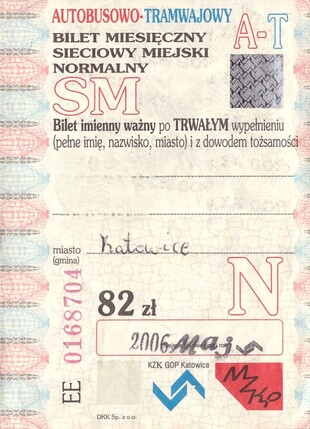 Bilet Katowice 05 2006