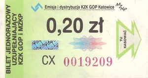 Bilet Katowice 0,20