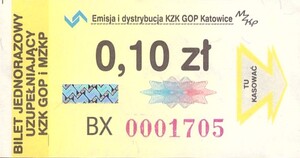 Bilet Katowice 0,10