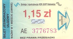 Bilet Katowice 1,15