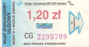 Bilet Katowice 1,20