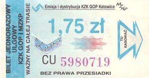 Bilet Katowice 1,75