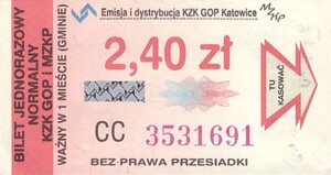 Bilet Katowice 2,40
