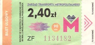 Bilet Katowice 2,40 M