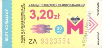 Bilet Katowice 3,20 M