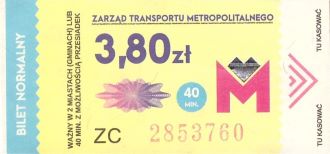 Bilet Katowice 3,80 M