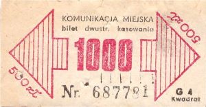 Bilet Katowice 1000 paski