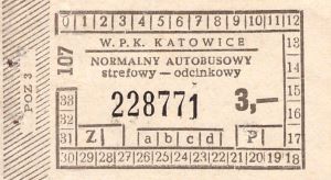 Bilet Katowice 3,00 POZ 3