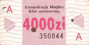 Bilet Katowice 4000 A
