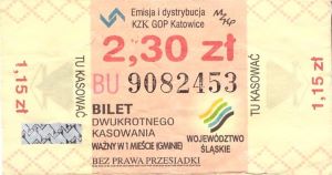 Bilet Katowice 2,30