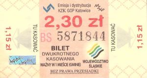 Bilet Katowice 2,30