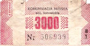 Bilet Katowice 3000 B 1