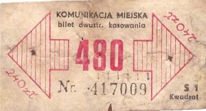 Bilet Katowice 480 paski